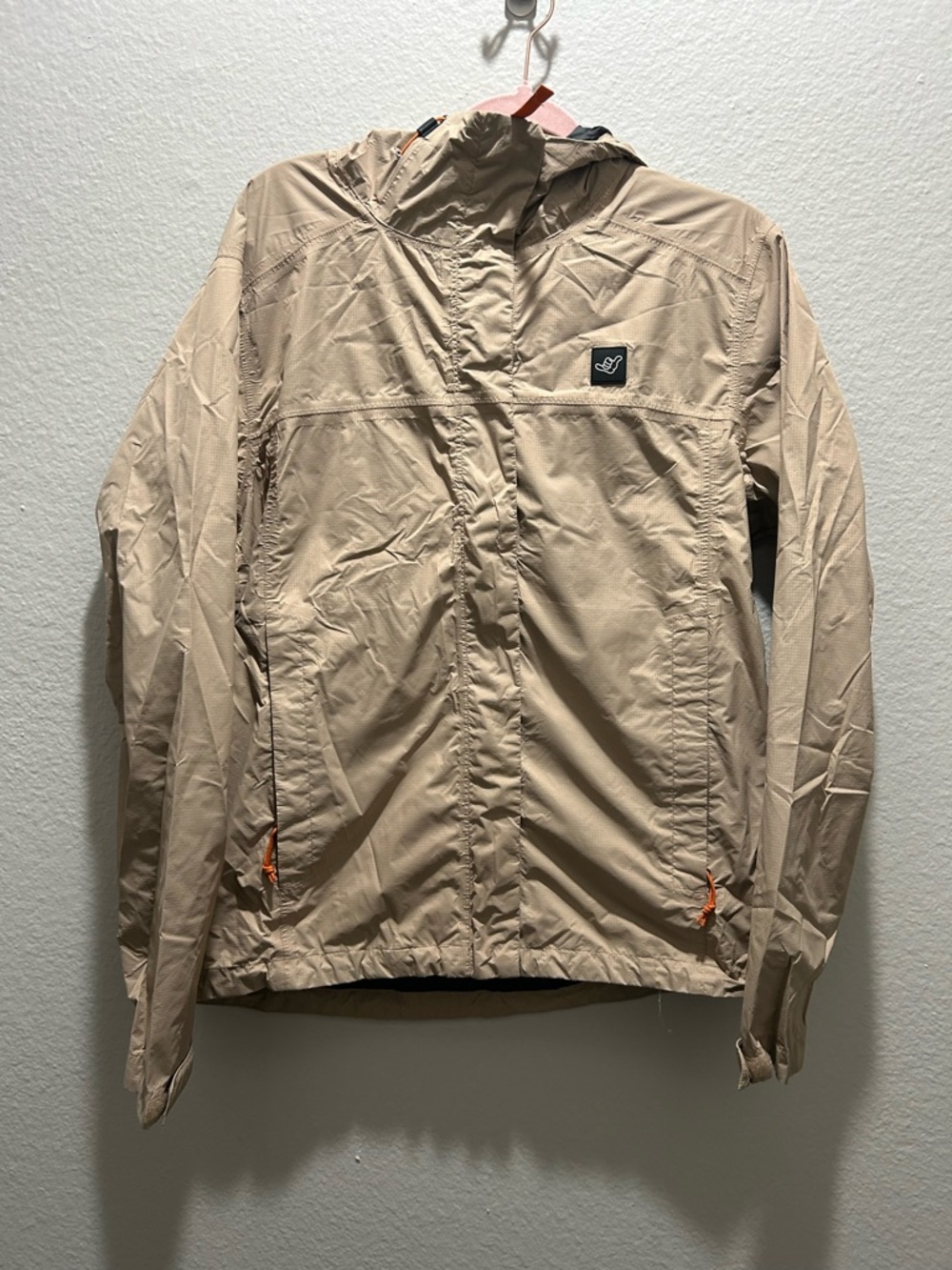 Dutch Bros Beige Lightweight Hooded Jacket
